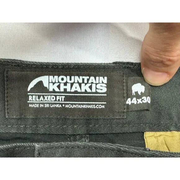 Mountain Khakis Men's Relaxed Fit Straight Leg Gray Pants - Size 44x30 - Picture 4 of 5